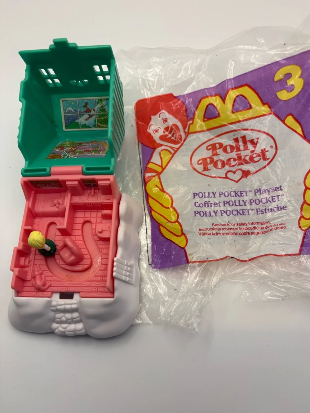 2 Vintage Polly Pocket McDonald's Happy Meal Toys, 1993 & 1995